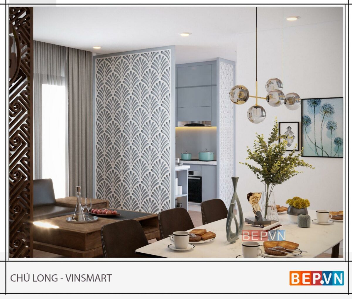 Thiết kế tủ bếp chung cư Vinsmart City -  Gia đình anh Long - Hình ảnh 2