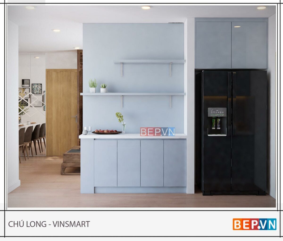 Thiết kế tủ bếp chung cư Vinsmart City -  Gia đình anh Long - Hình ảnh 3