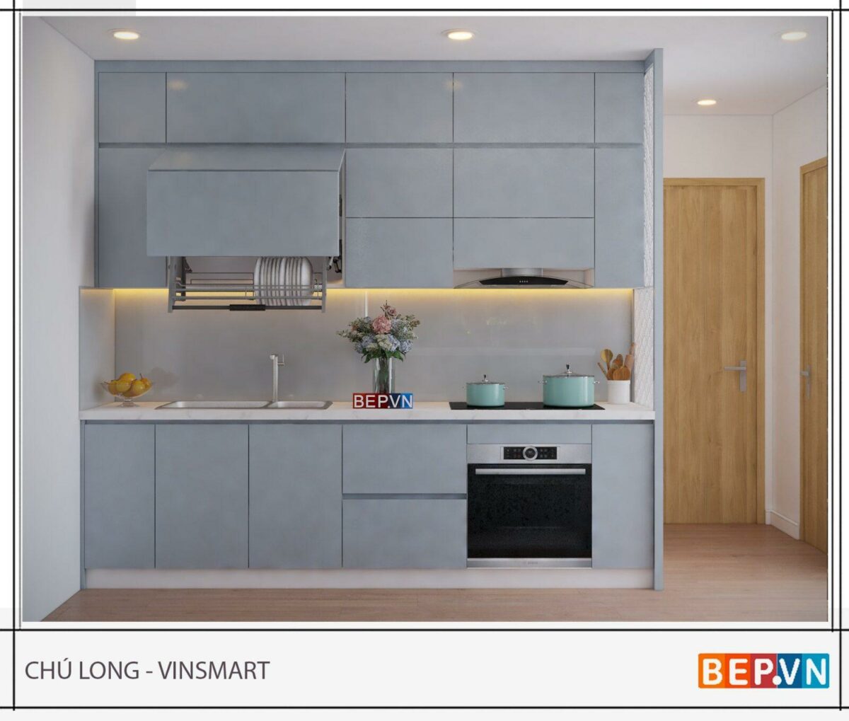 Thiết kế tủ bếp chung cư Vinsmart City -  Gia đình anh Long - Hình ảnh 4