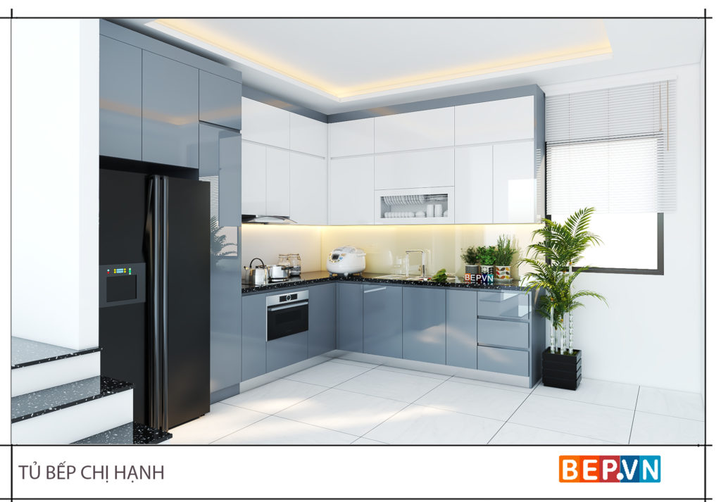 Mẫu thiết kế tủ bếp chữ l được yêu thích năm 2019 43