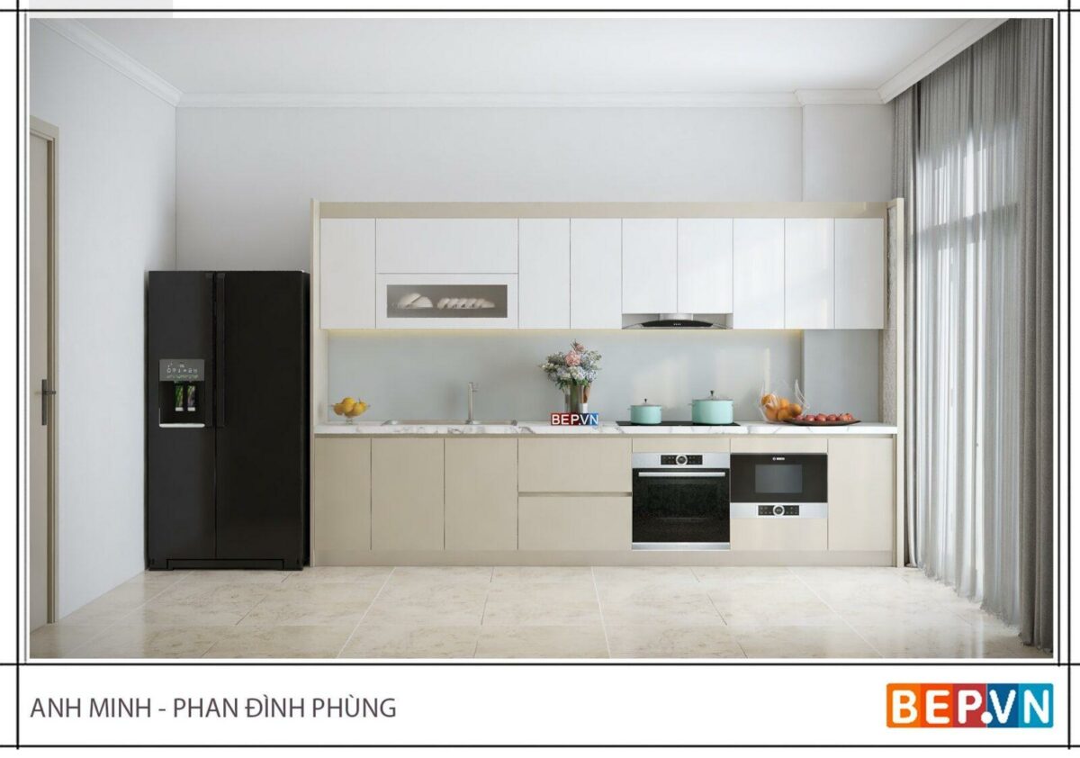 Tủ bếp Acrylic đẹp - Gia đình anh Minh (Phan Đình Phùng) - Hình ảnh 2