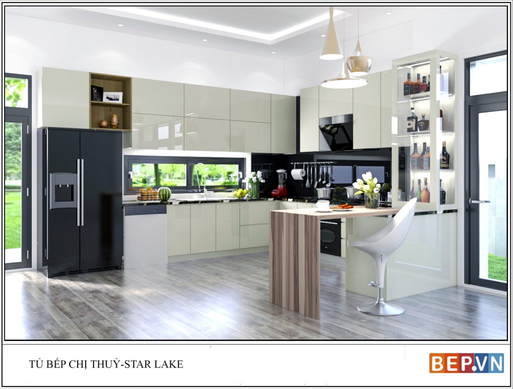 Thiết kế tủ bếp hiện đại khiến bạn muốn chi tiền