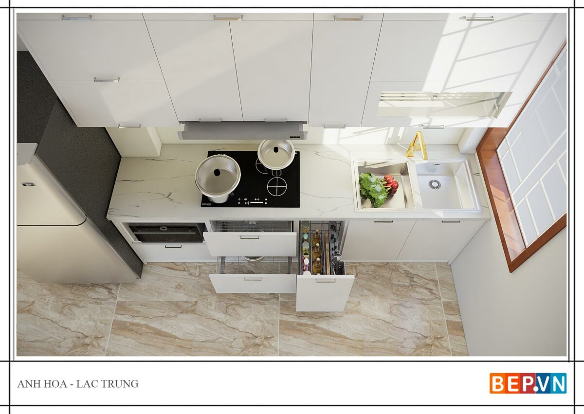 Thiết kế tủ bếp đẹp cho nhà nhỏ hiện đại - Hình ảnh 2