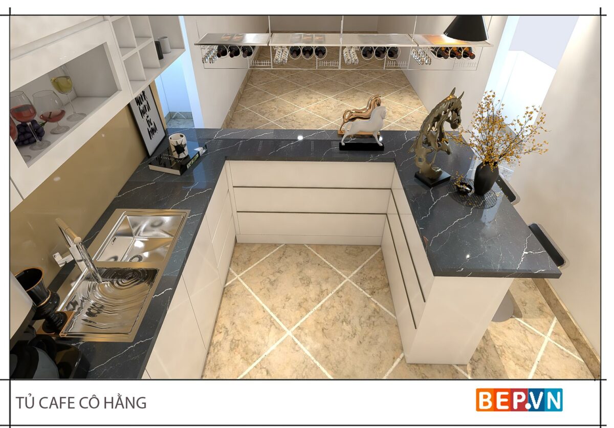 Thiết kế tủ cà phê gia đình cô Hằng - Hình ảnh 3