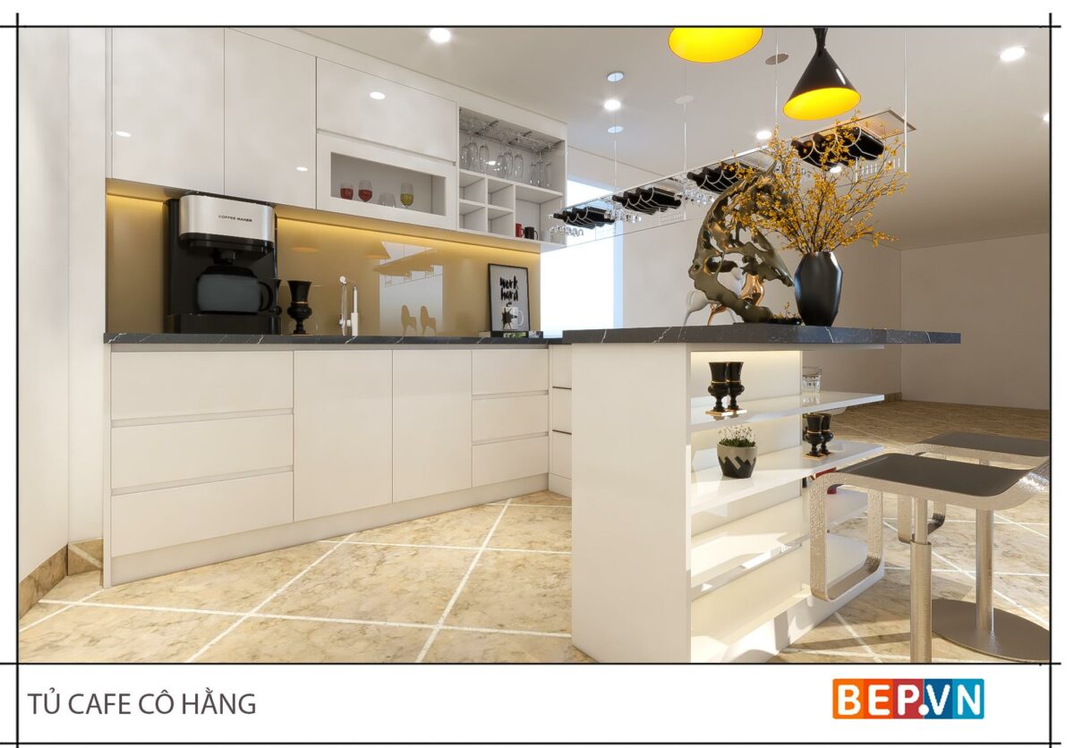 Thiết kế tủ cà phê gia đình cô Hằng - Hình ảnh 2