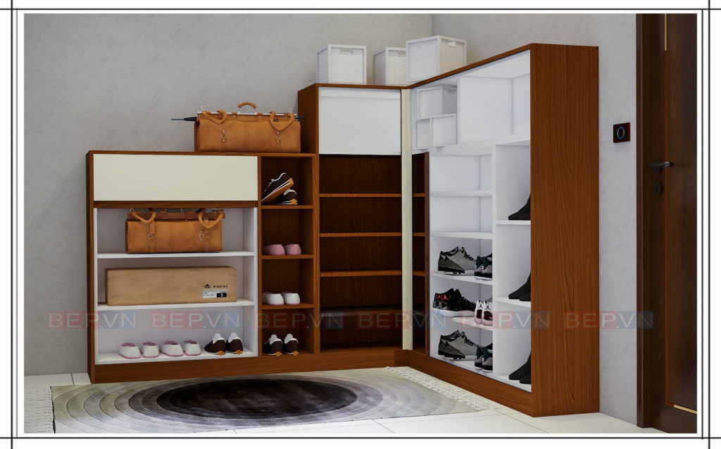 Thiết kế tủ giầy đẹp, độc đáo và ấn tượng