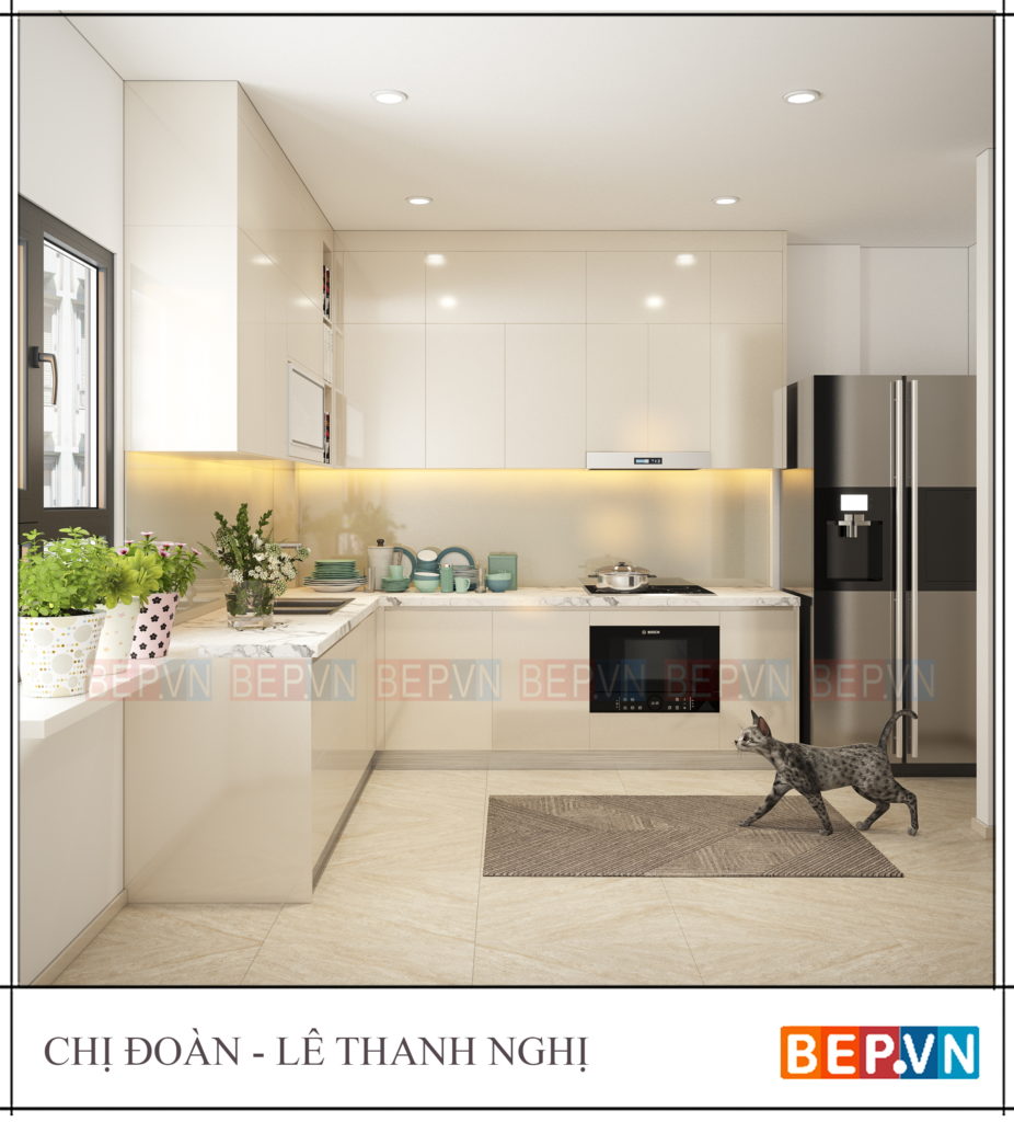 top 5 mẫu thiết kế tủ bếp acrylic hiện đại, sang trọng