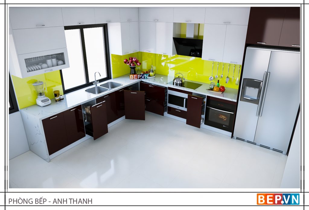 Tủ bếp Acrylic, tủ bếp giá rẻ mà chất không rẻ Tủ bếp Acrylic, tủ bếp giá rẻ mà chất không rẻ