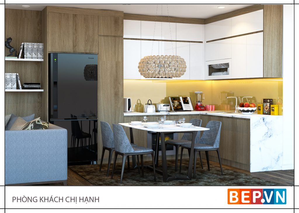 Lựa chọn thiết kế tủ bếp chữ L là lựa chọn hàng đầu cho những không gian phòng bếp gắn liền với phòng khách Lựa chọn thiết kế tủ bếp chữ L là lựa chọn hàng đầu cho những không gian phòng bếp gắn liền với phòng khách