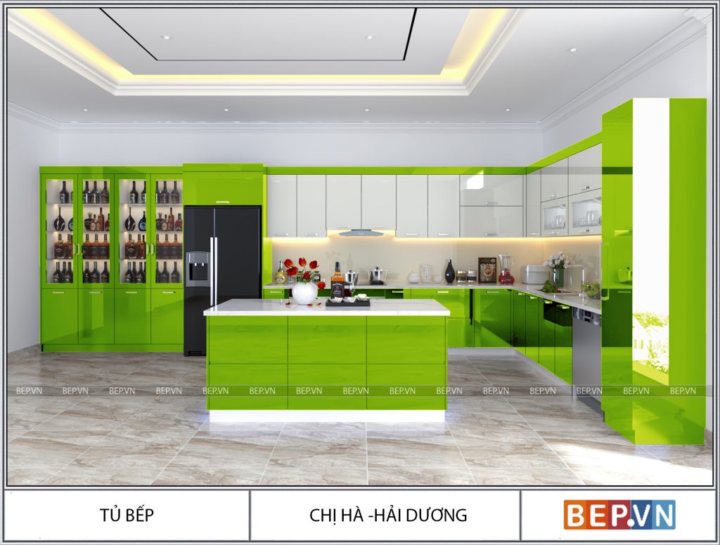 Tủ bếp chữ L nhìn là mê, ngắm là say
