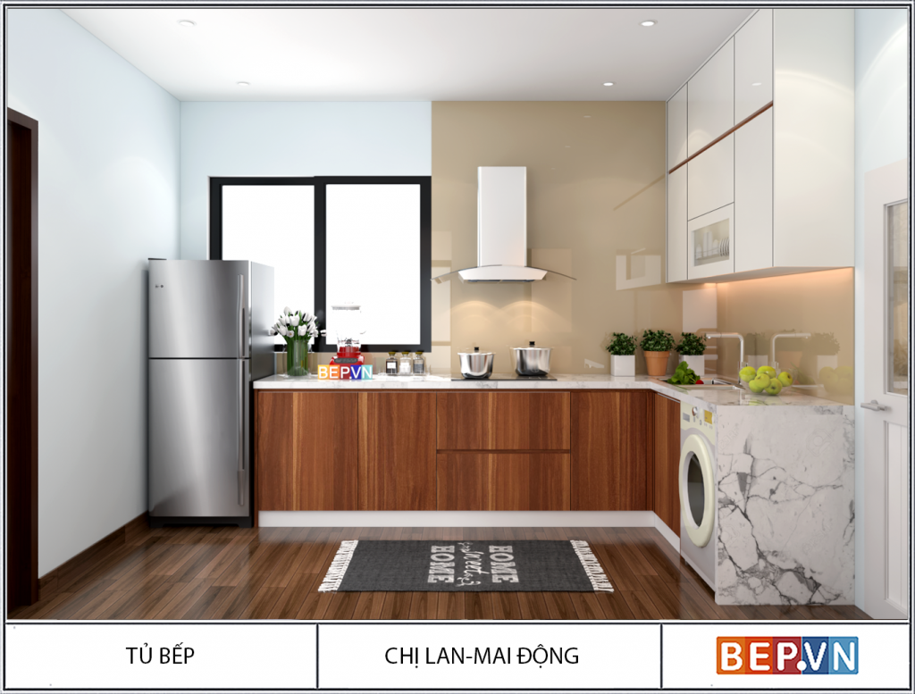 Tủ bếp chữ L nhìn là mê, ngắm là say