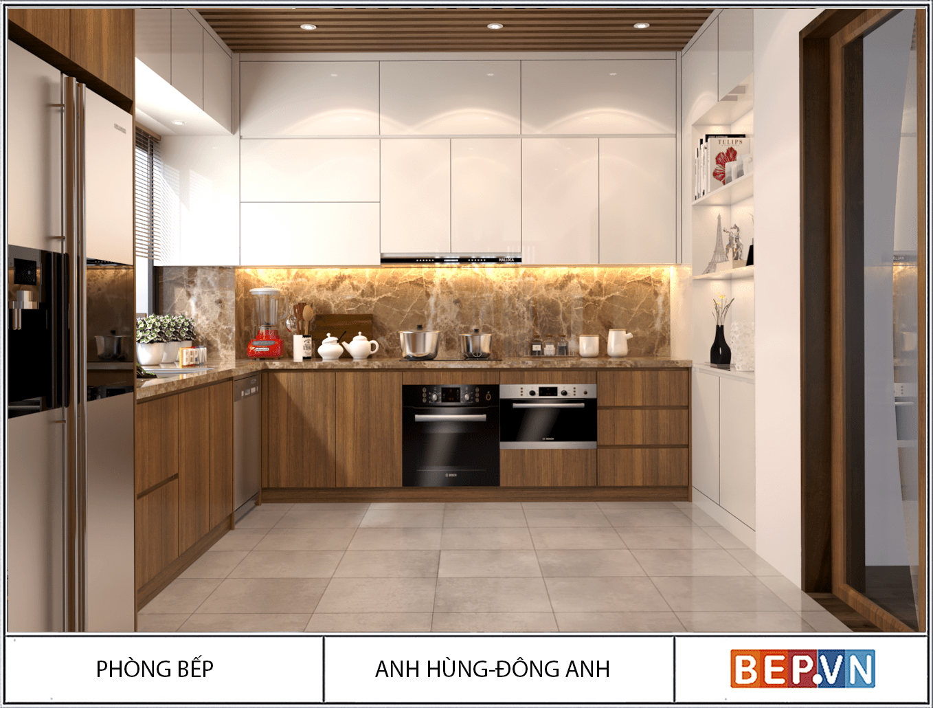 tủ bếp chữ L nhìn là mê, ngắm là say 