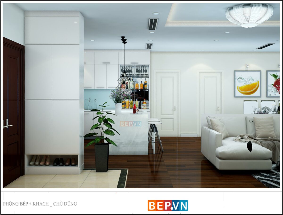 Tủ bếp đảo gia đình chú Dũng - Hình ảnh 2