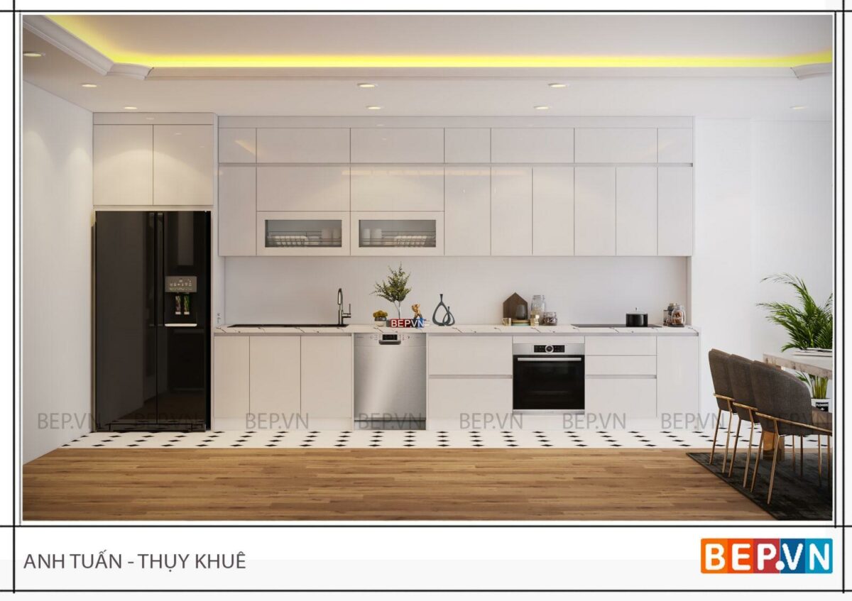 Tủ bếp Acrylic đẹp cho phòng bếp hiện đại - Anh Tuấn Thụy Khuê - Hình ảnh 7
