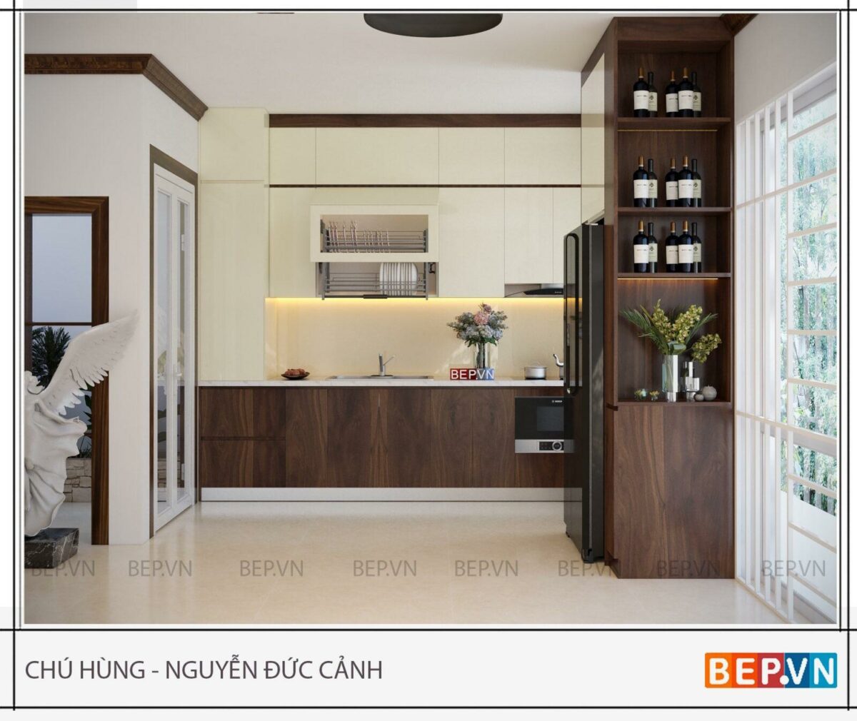 Tủ bếp chữ i hiện đại, công năng - Chú Hùng - Nguyễn Đức Cảnh - Hình ảnh 8