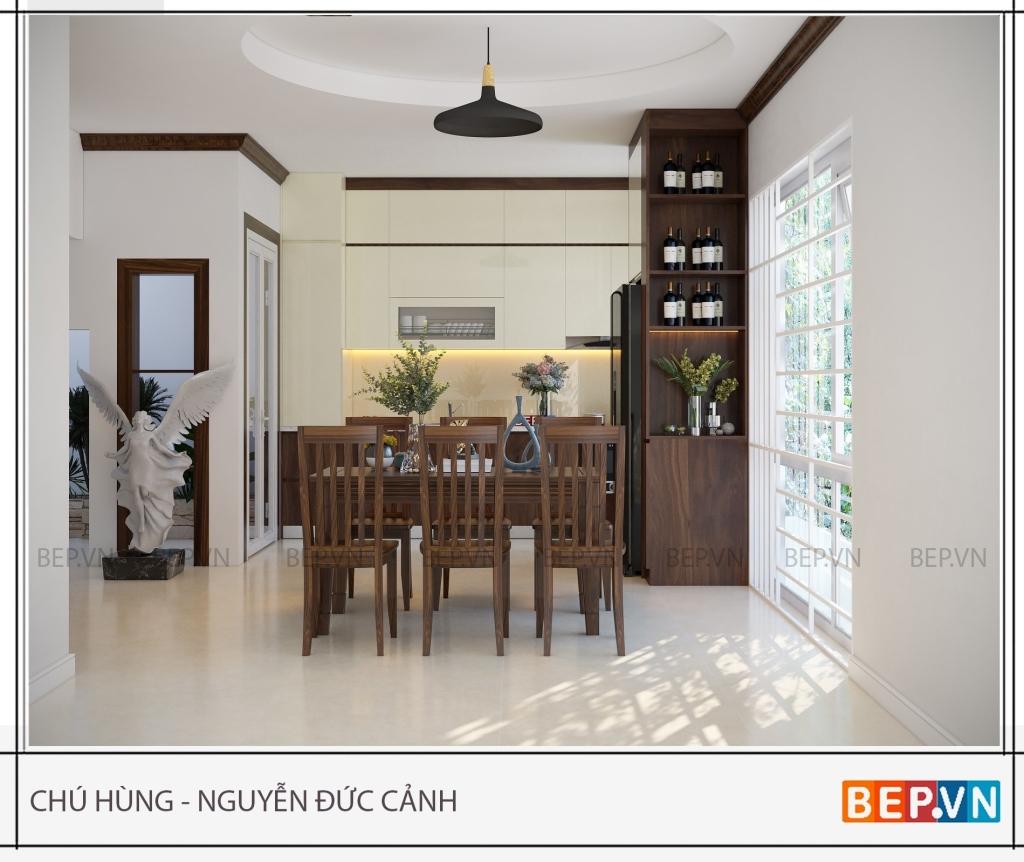 thiết kế tủ bếp đẹp hiện đại với công năng tiện nghi