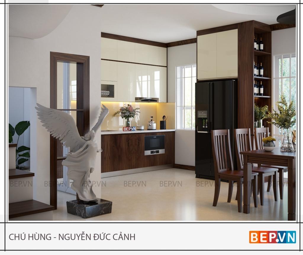 thiết kế tủ bếp đẹp hiện đại
