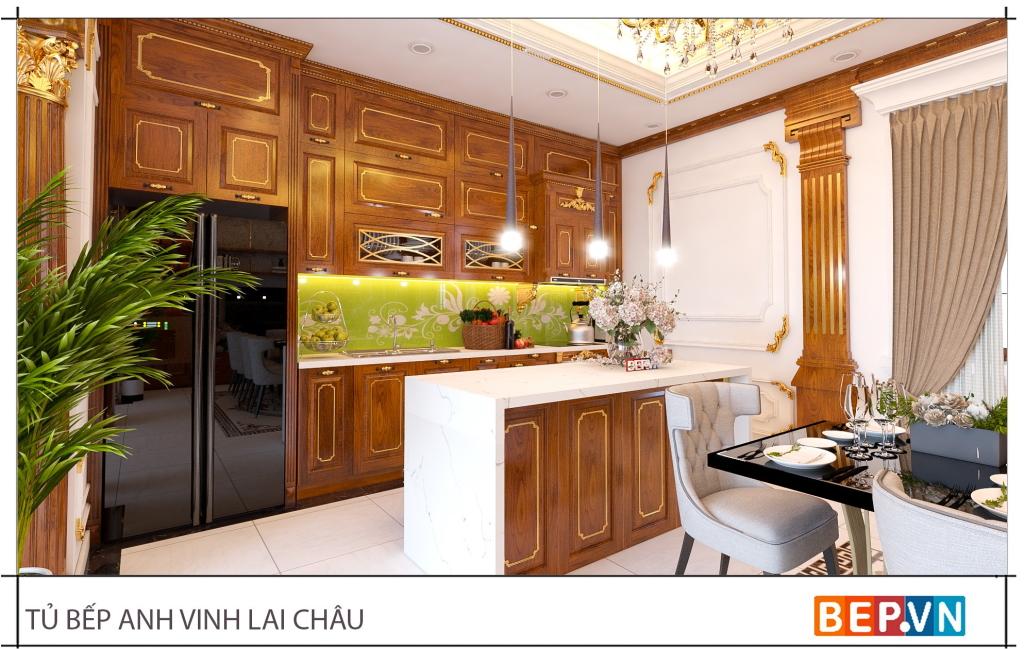 Tu bep go go do nam phi phong cach tan co dien co ban dao bep-bep.vn