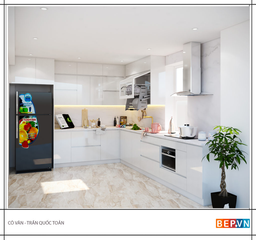 Mẫu thiết kế tủ bếp chữ l được yêu thích năm 2019 51