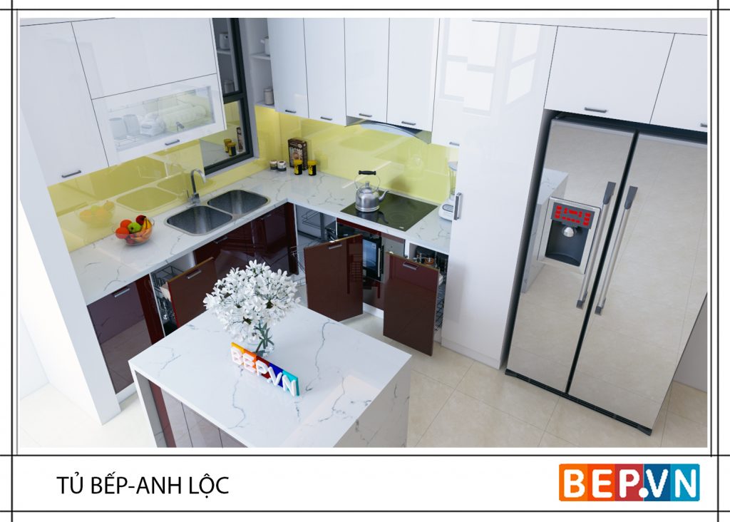 Tủ bếp đẹp hiện đại nên sử dụng bồn rửa bát thế nào cho đẹp