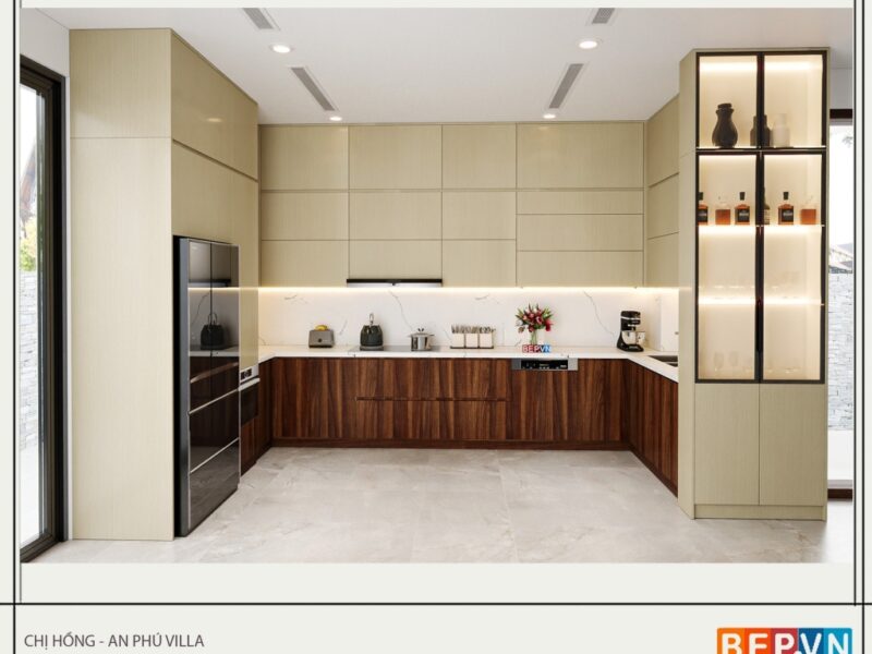 Alternative view of Tủ bếp inox cánh inox sang trọng - Tủ bếp gđ Chị Hồng Villa An Phú