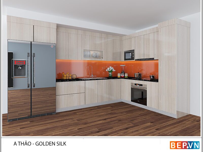 Alternative view of Tủ bếp Laminate chữ L gia đình anh Thảo