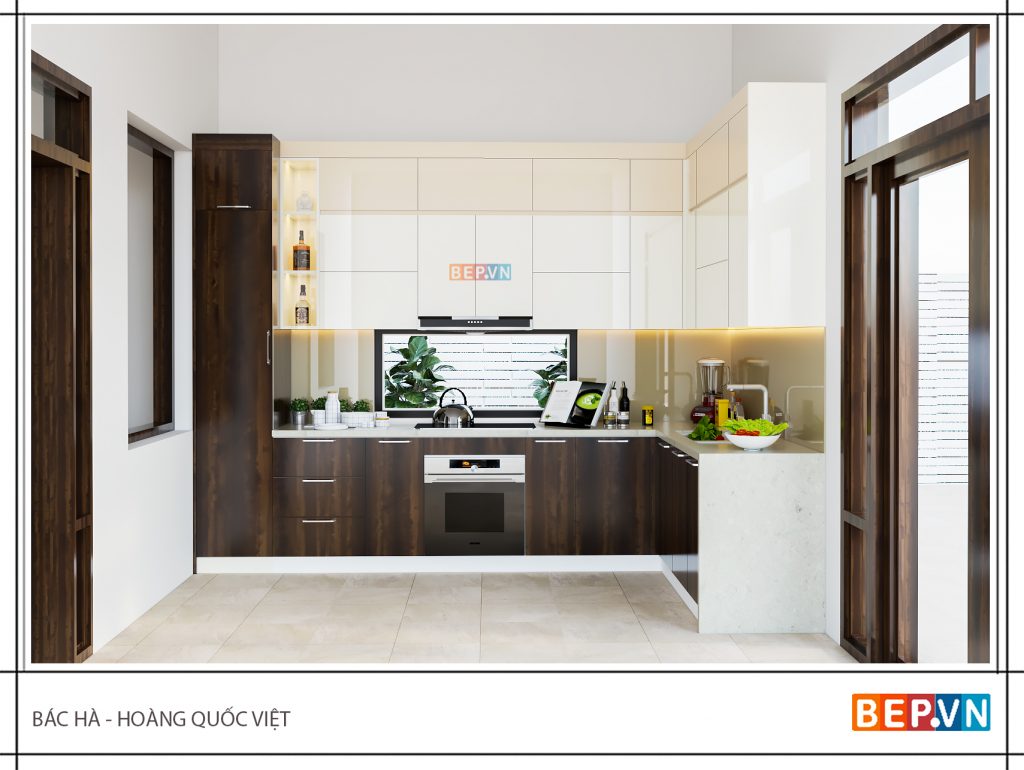 Tủ bếp laminate là gì Những mẫu tủ bếp laminate đẹp 2018