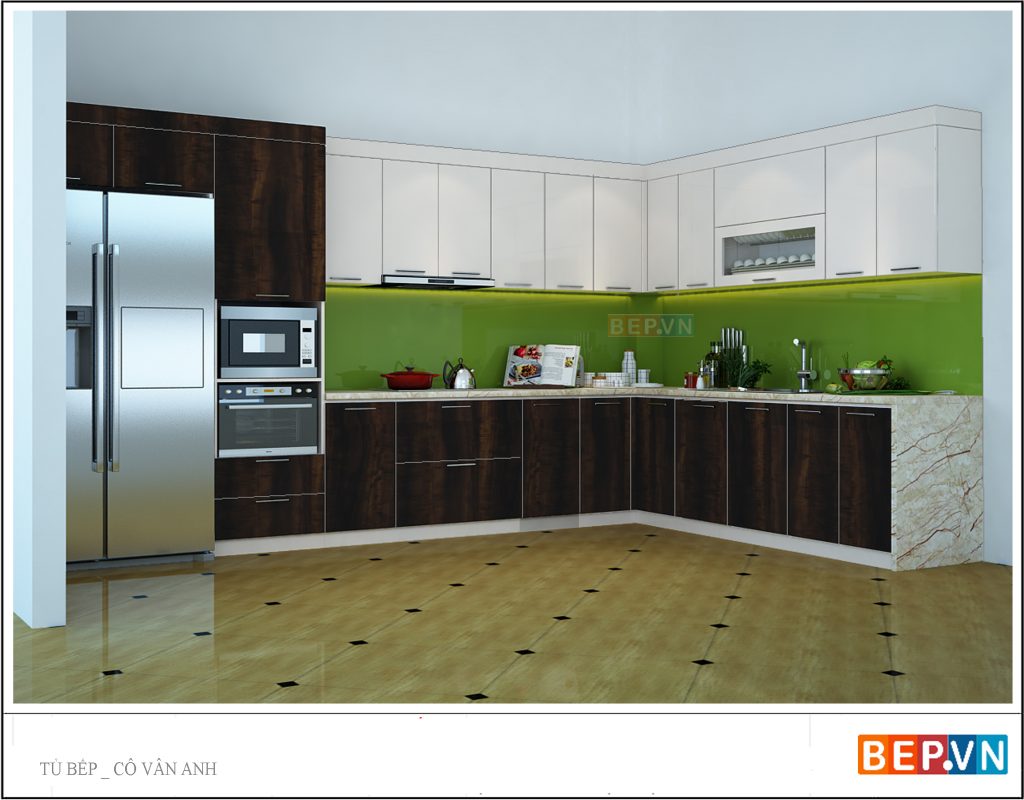 Tủ bếp laminate là gì Những mẫu tủ bếp laminate đẹp 2018