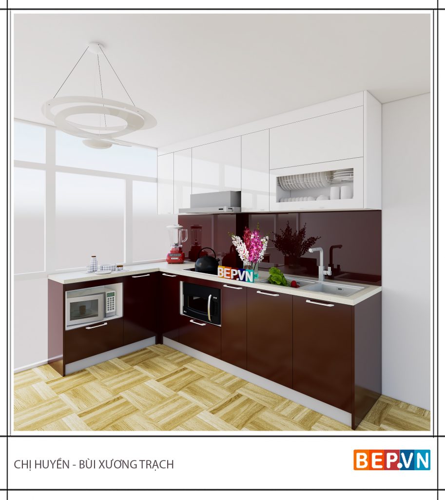 Mẫu tủ bếp nhỏ xinh xắn cho căn nhà hẹp