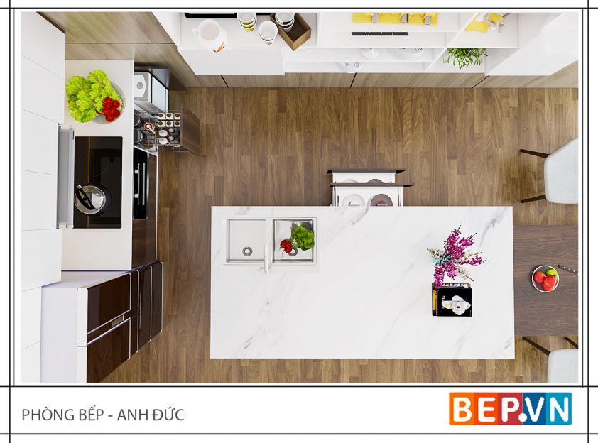 Tủ bếp chữ L anh Đức