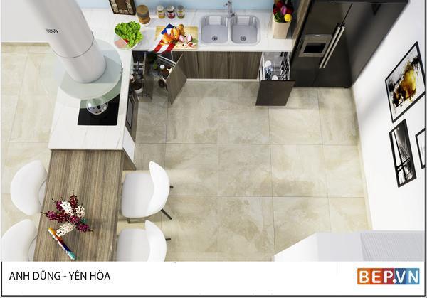 Tủ bếp chữ L nhà anh Dũng - Yên Hòa
