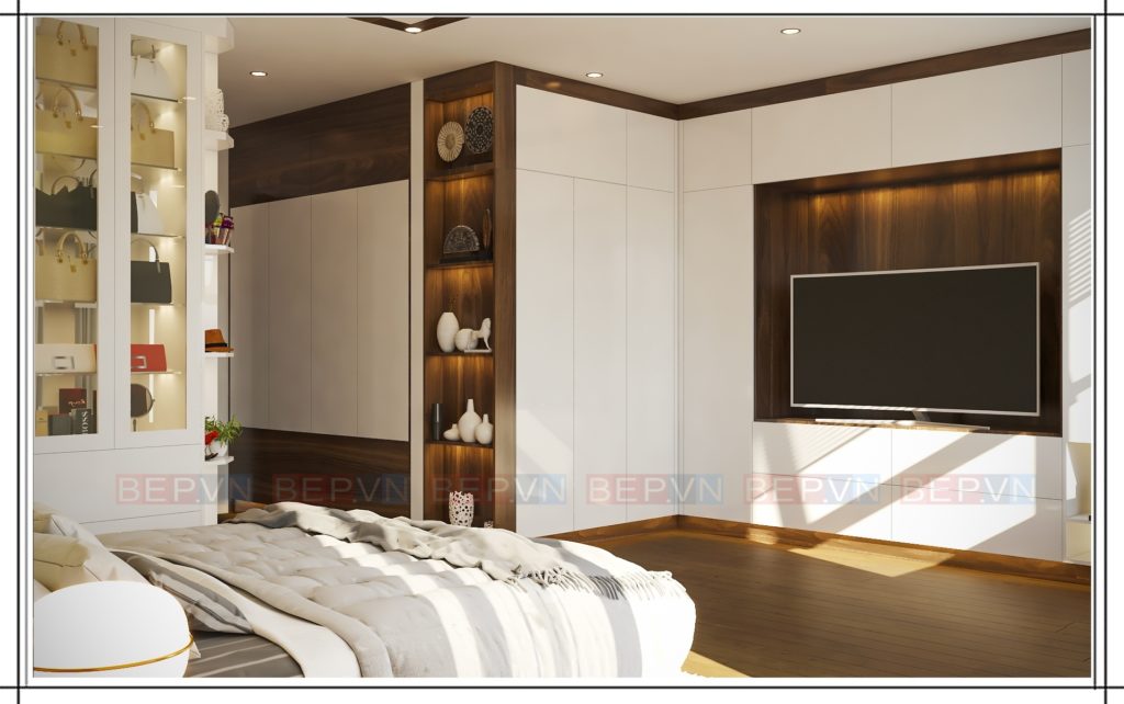 Kệ tivi được thiết kế đơn giản vẫn khiến chủ nhà thích thú