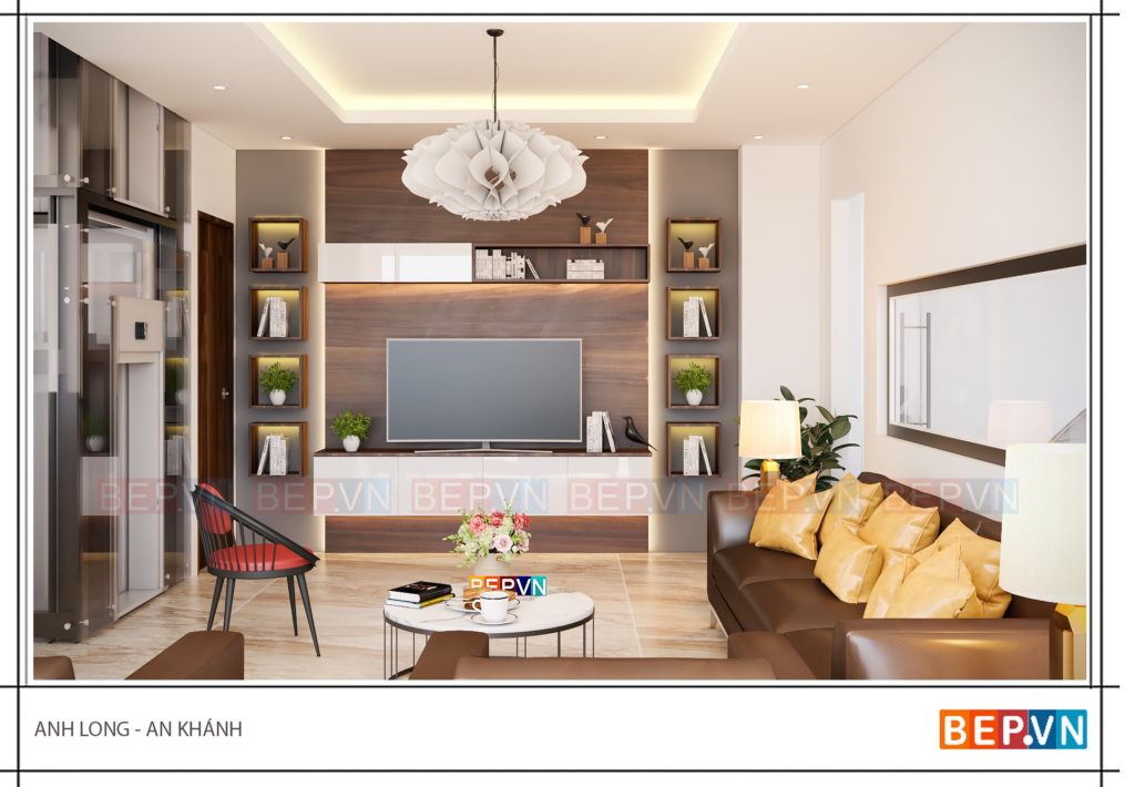 Kệ tivi khiến cho phòng trách trở nên thu hút ngay từ cái nhìn đầu tiên